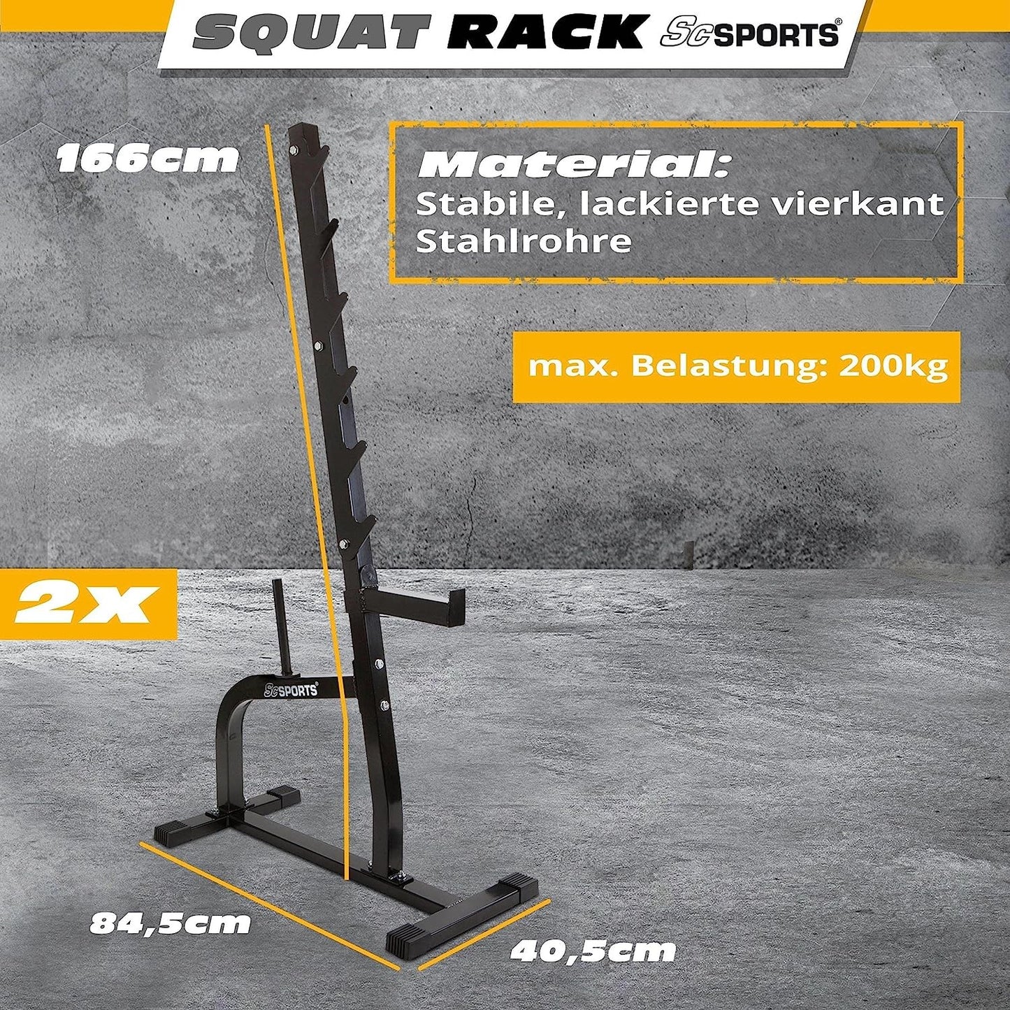 ScSPORTS Squat Rack Zwart