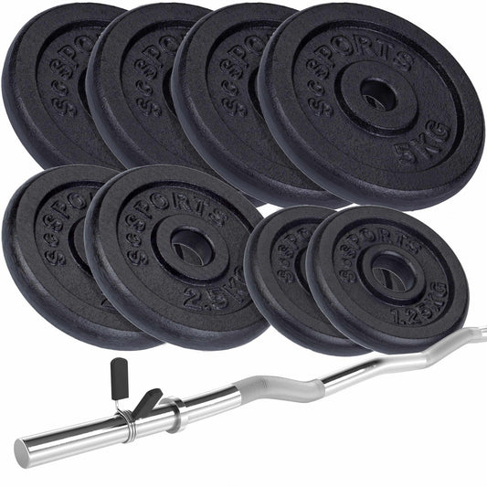 ScSPORTS EZ-Curlset 34,5 kg Fonte - 30 mm