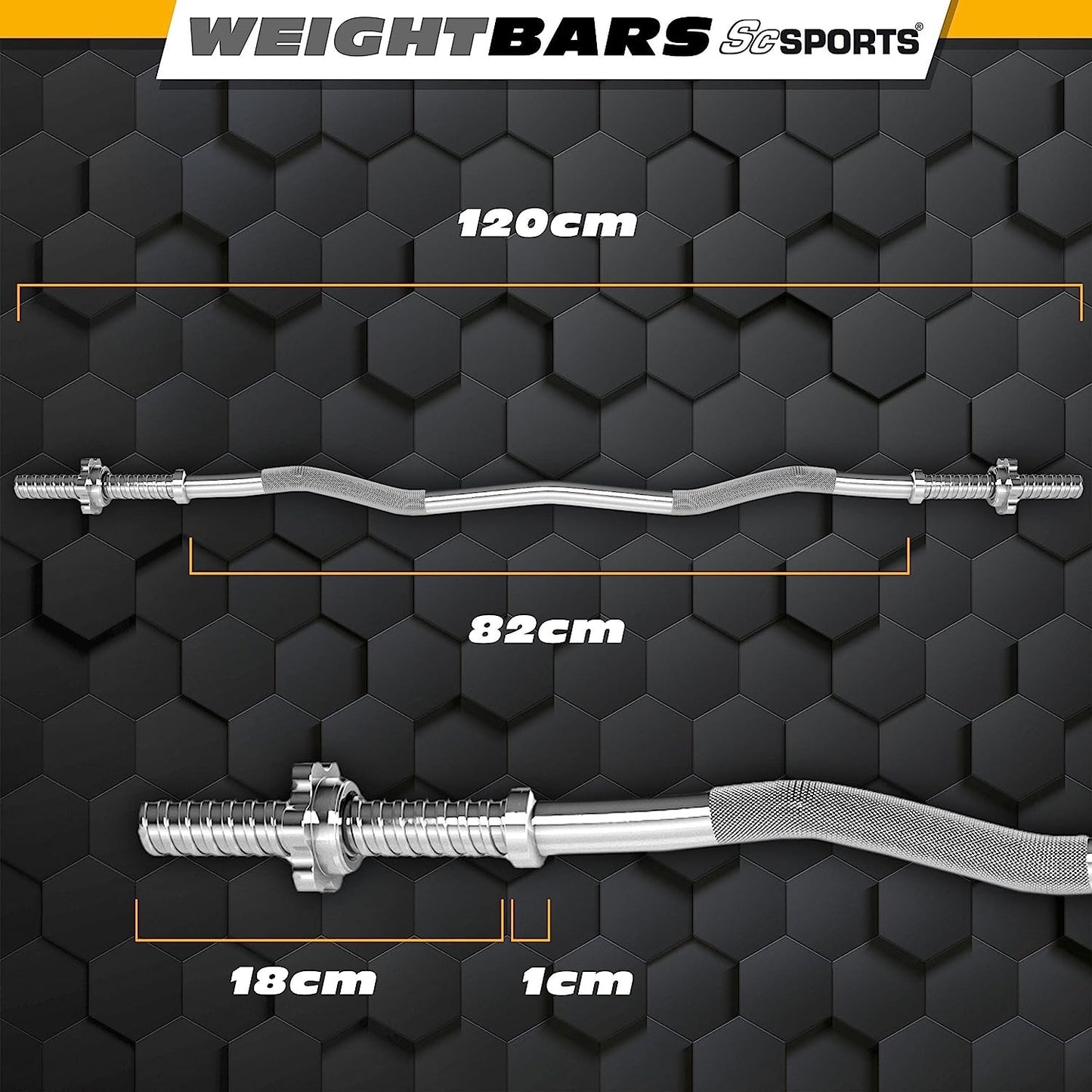 Ensemble d'haltères ScSPORTS 45 kg en fonte