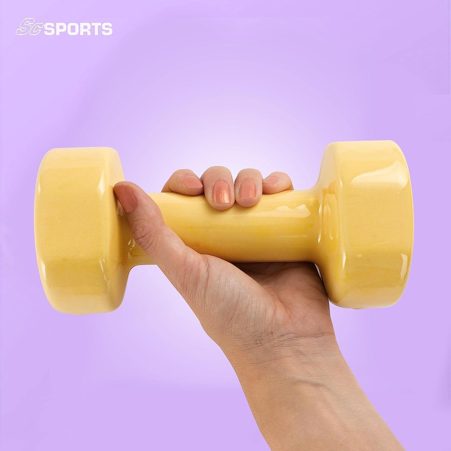 Ensemble d'haltères aérobic ScSPORTS 8 kg - 2 x 4 kg Jaune