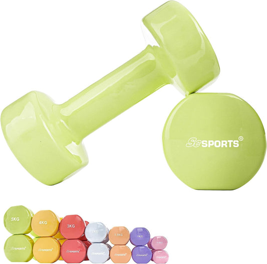 ScSPORTS Aerobic Halterset 10 kg - 2 x 5 kg Groen