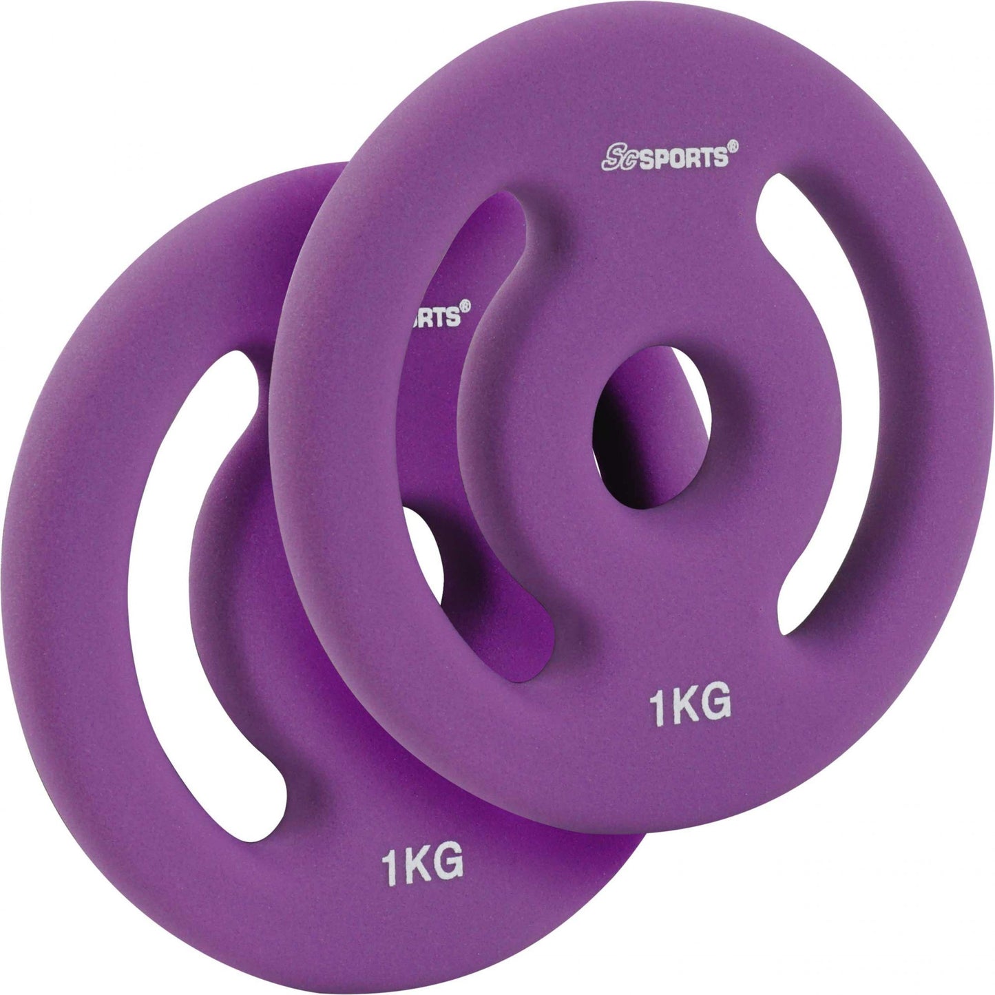 ScSPORTS Halterschijven set 2 kg - 2 x 1 kg Vinyl - 30 mm