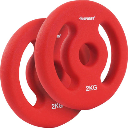 Ensemble de disques de poids ScSPORTS 4 kg - 2 x 2 kg Vinyle - 30 mm