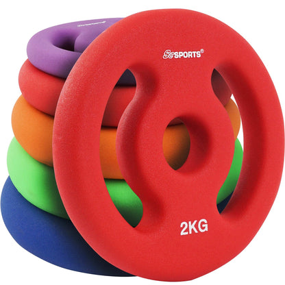 Ensemble de disques de poids ScSPORTS 4 kg - 2 x 2 kg Vinyle - 30 mm