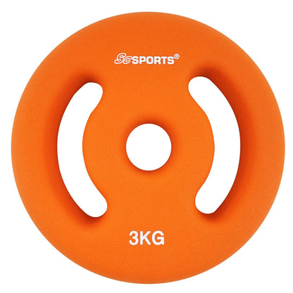 Ensemble de disques de poids ScSPORTS 6 kg - 2 x 3 kg Vinyle - 30 mm