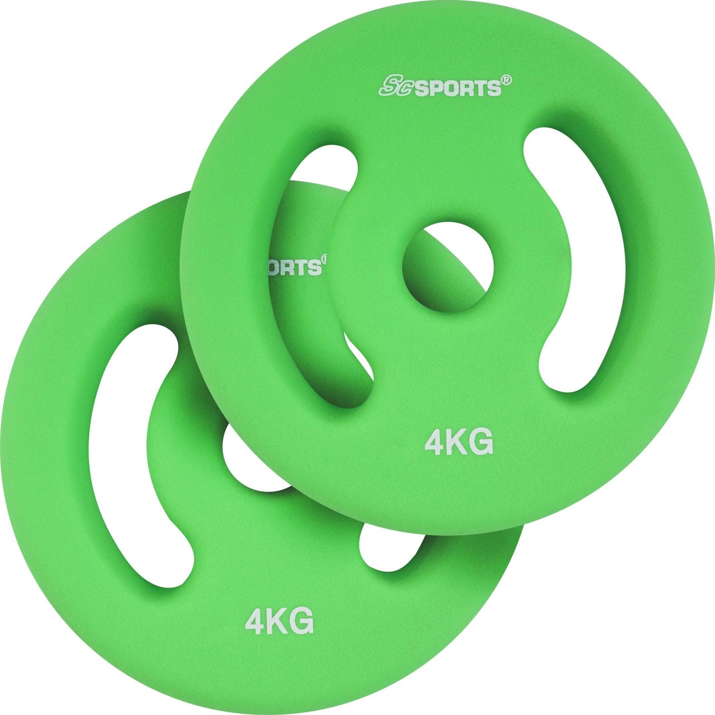 Set de disques de poids ScSPORTS 8 kg - 2 x 4 kg - Vinyle - 30 mm