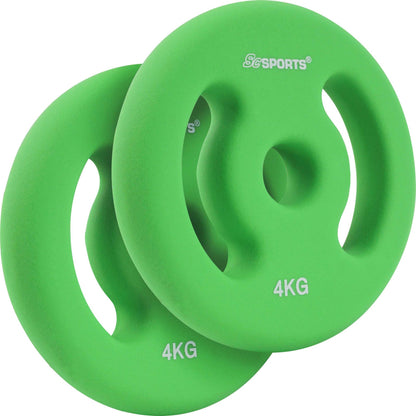 ScSPORTS Halterschijven set 8 kg - 2 x 4 kg - Vinyl - 30 mm