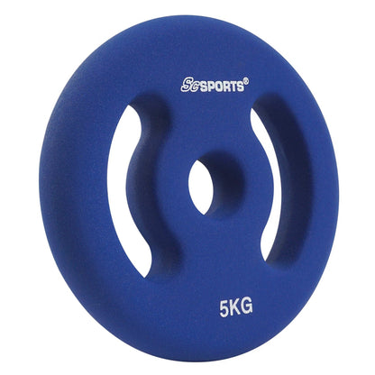 ScSPORTS Halterschijven set 10 kg - 2 x 5 kg Vinyl - 30 mm