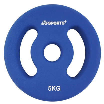 Ensemble de disques de poids ScSPORTS 10 kg - 2 x 5 kg Vinyle - 30 mm