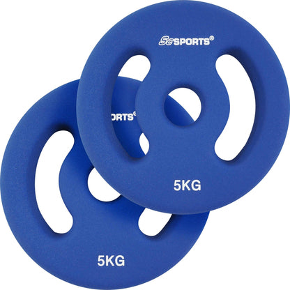 Ensemble de disques de poids ScSPORTS 10 kg - 2 x 5 kg Vinyle - 30 mm