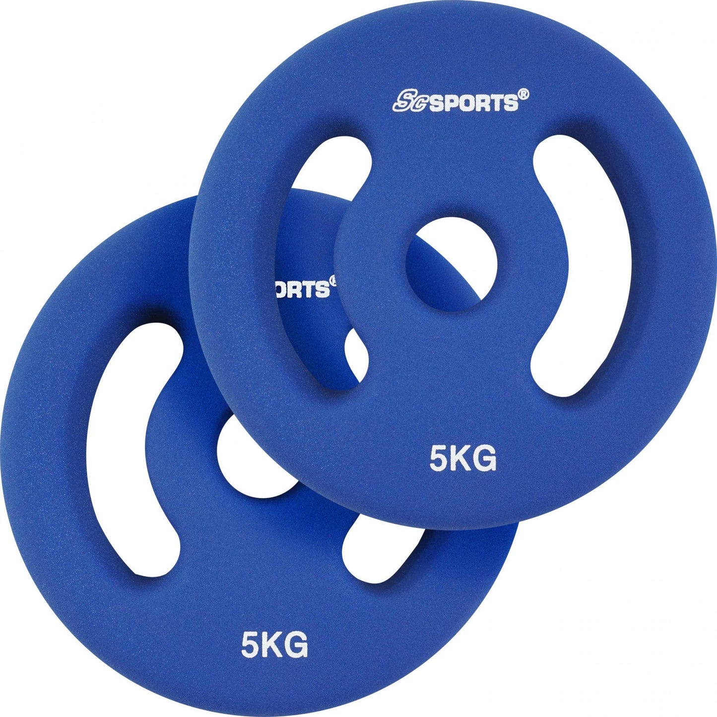 ScSPORTS Halterschijven set 10 kg - 2 x 5 kg Vinyl - 30 mm