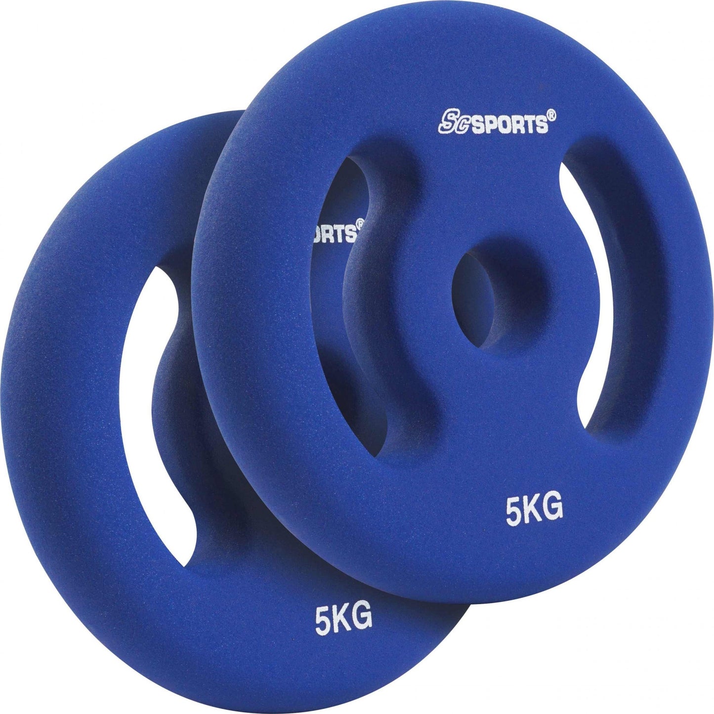 Ensemble de disques de poids ScSPORTS 10 kg - 2 x 5 kg Vinyle - 30 mm