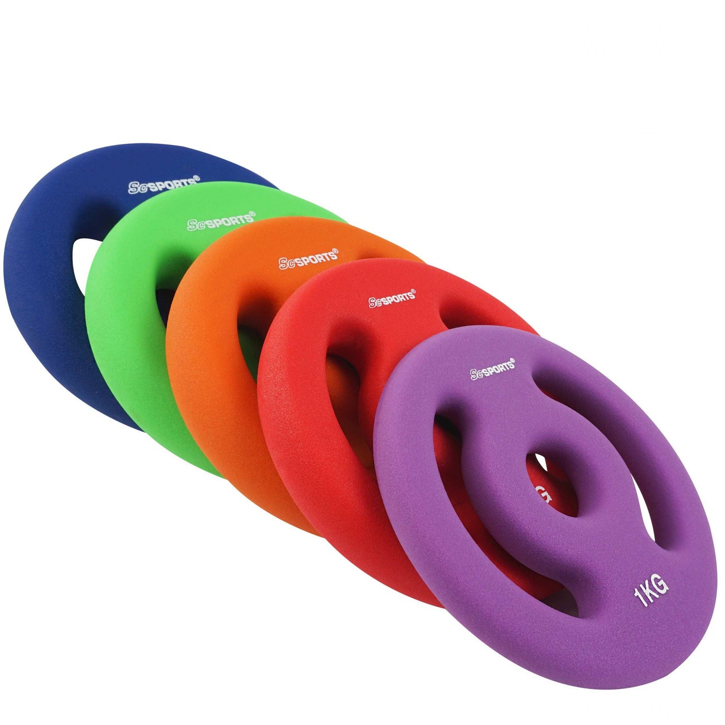 ScSPORTS Halterschijven set 10 kg - 2 x 5 kg Vinyl - 30 mm