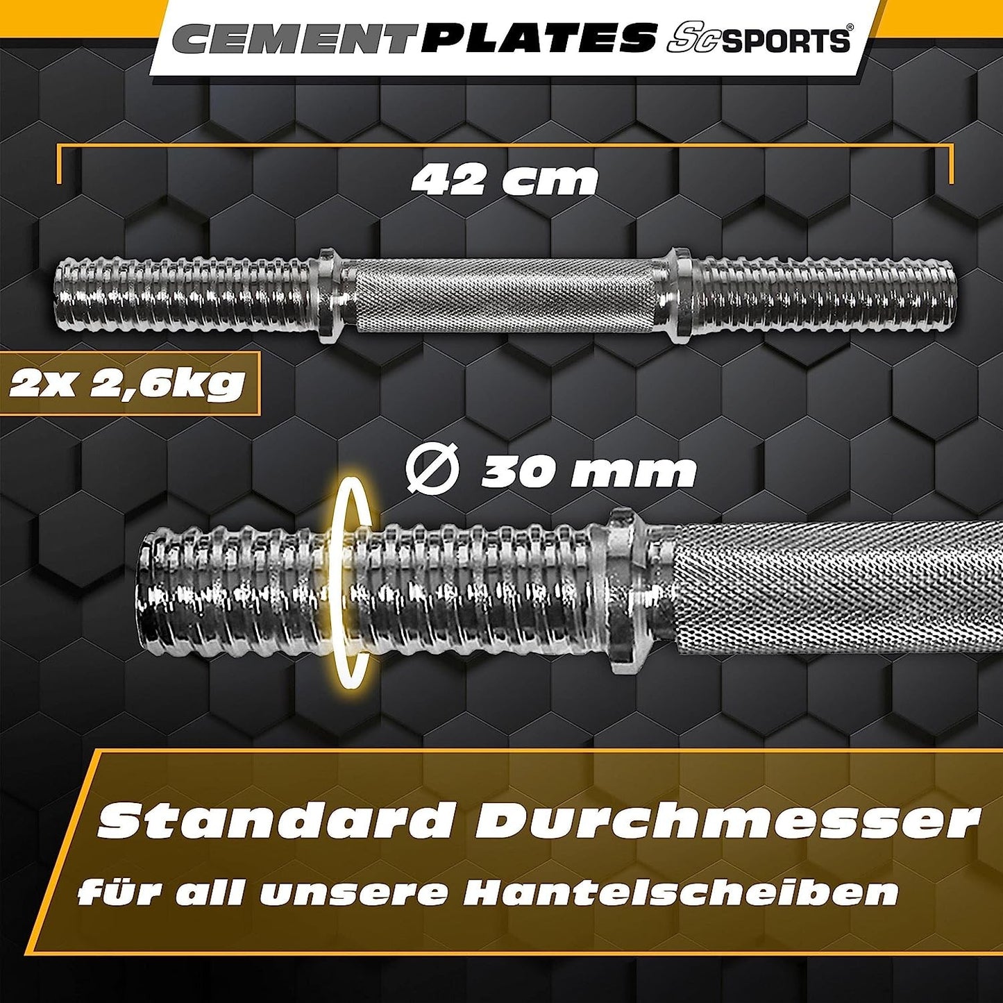 Ensemble d'haltères ScSPORTS 80 kg Plastique - 30 mm