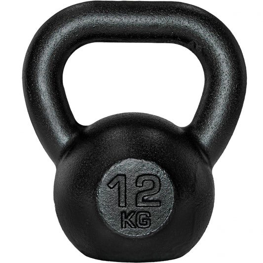 ScSPORTS Kettlebell 12 kg Gietijzer Zwart