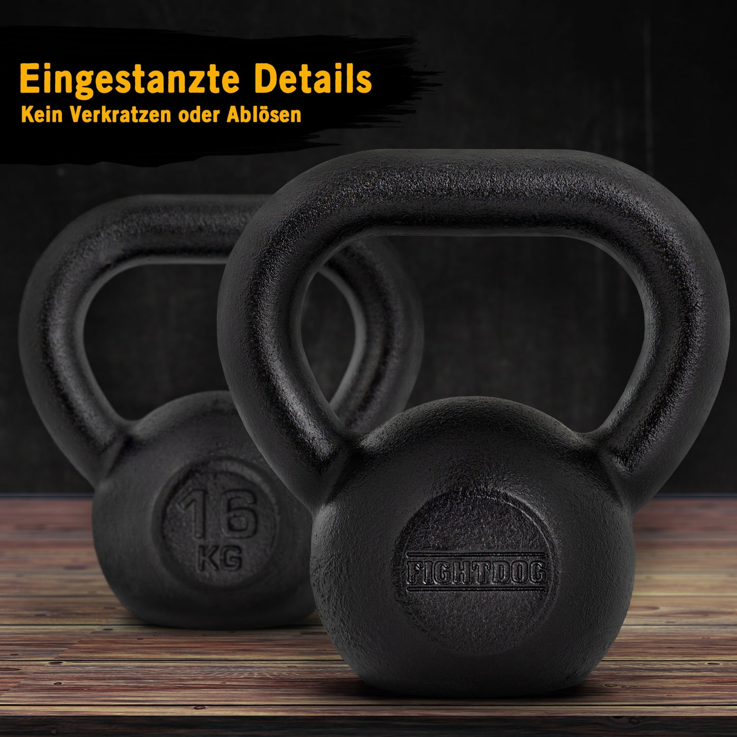 ScSPORTS Kettlebell 16 kg Gietijzer Zwart