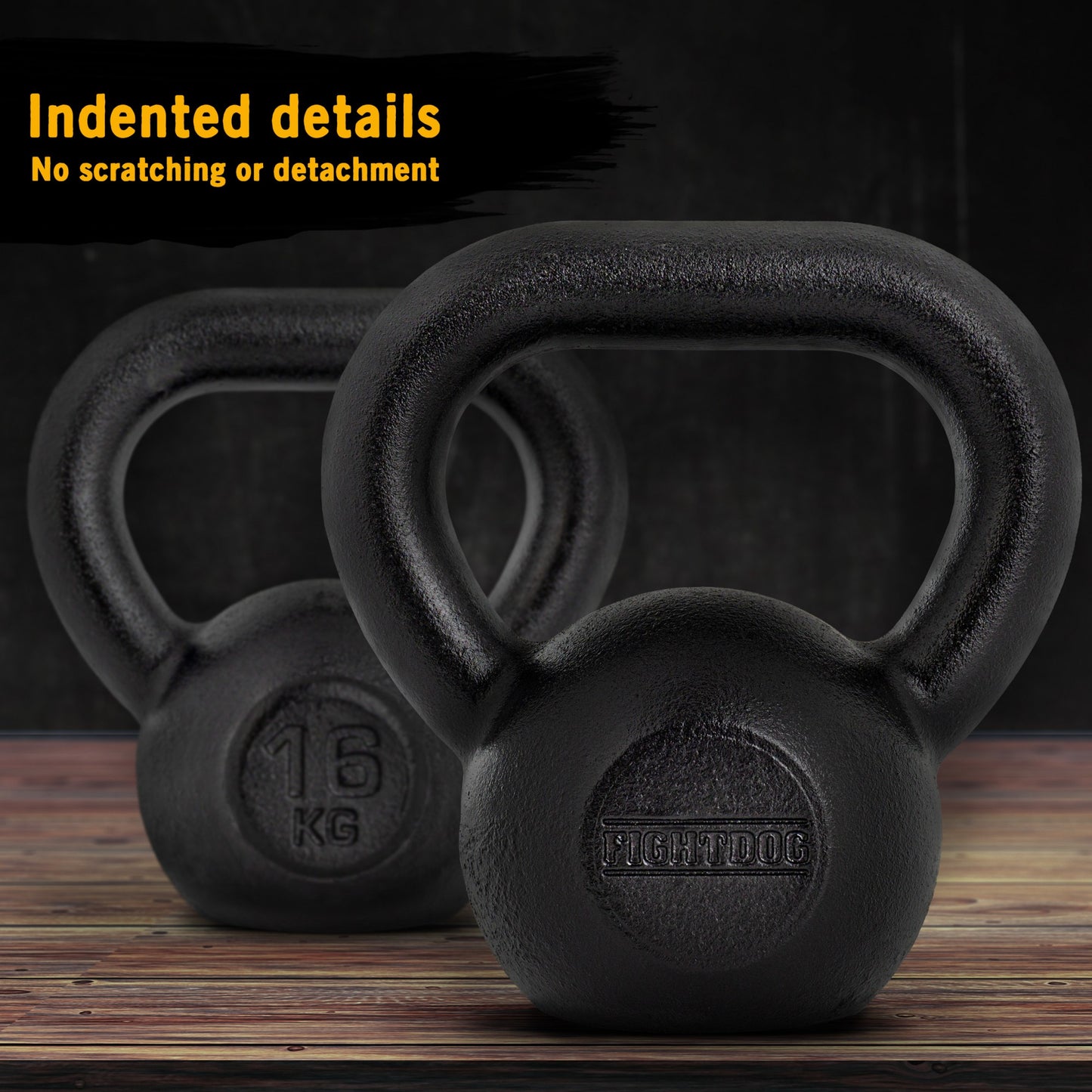 ScSPORTS Kettlebell 16 kg Gietijzer Zwart