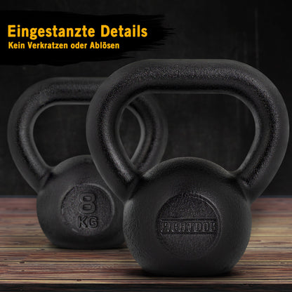 ScSPORTS Kettlebell 8 kg Fonte Noir