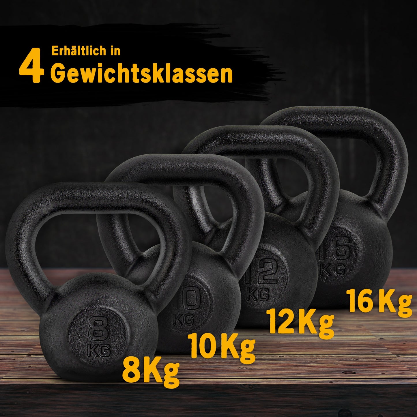 ScSPORTS Kettlebell 8 kg Fonte Noir