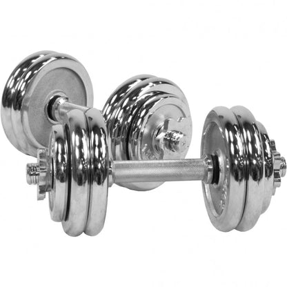 Dumbellset 30 kg Chroom - 30 mm