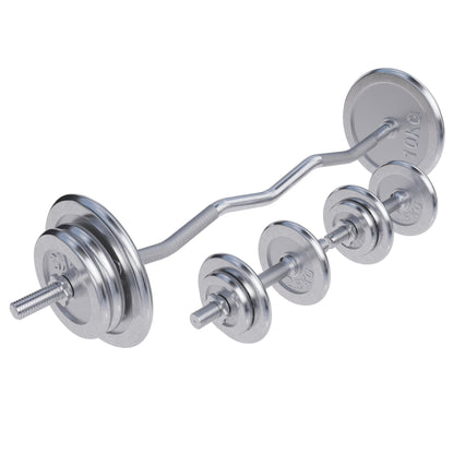 EZ-curlset 70 kg Chroom - 30 mm