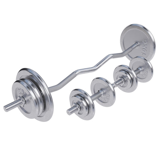 Kit EZ Curl 70 kg Chromé - 30 mm