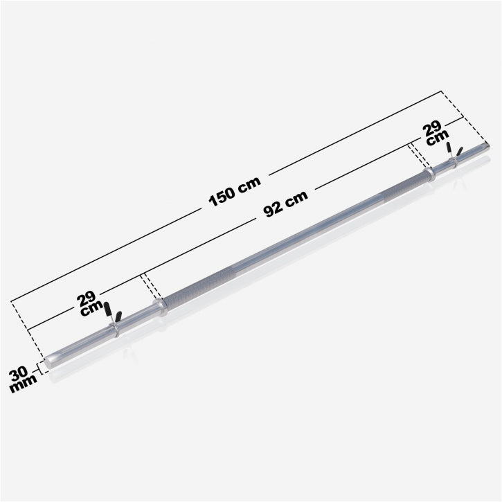 Lange halterstang 150 cm veersluiting