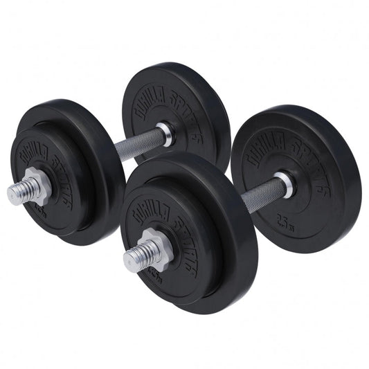 Dumbellset 20 kg Kunststof