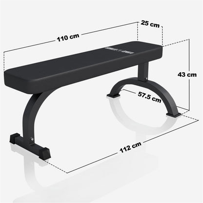 Banc de fitness plat avec logo Gorilla Sports