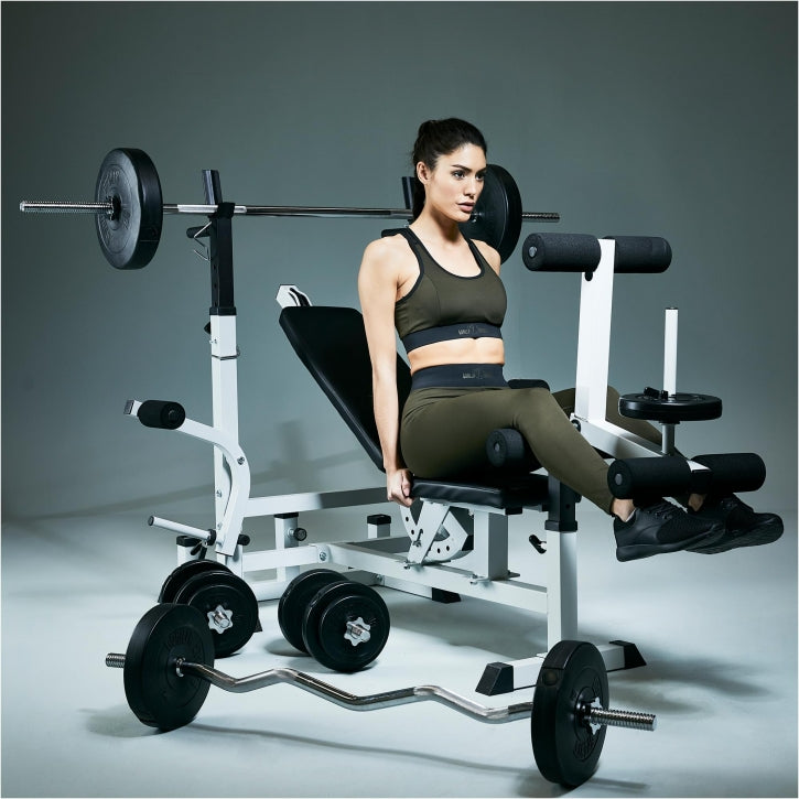 Banc de musculation universel blanc