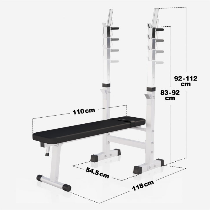 Banc de musculation réglable blanc