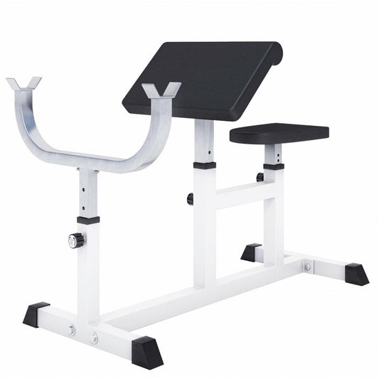 Banc de musculation pour biceps blanc