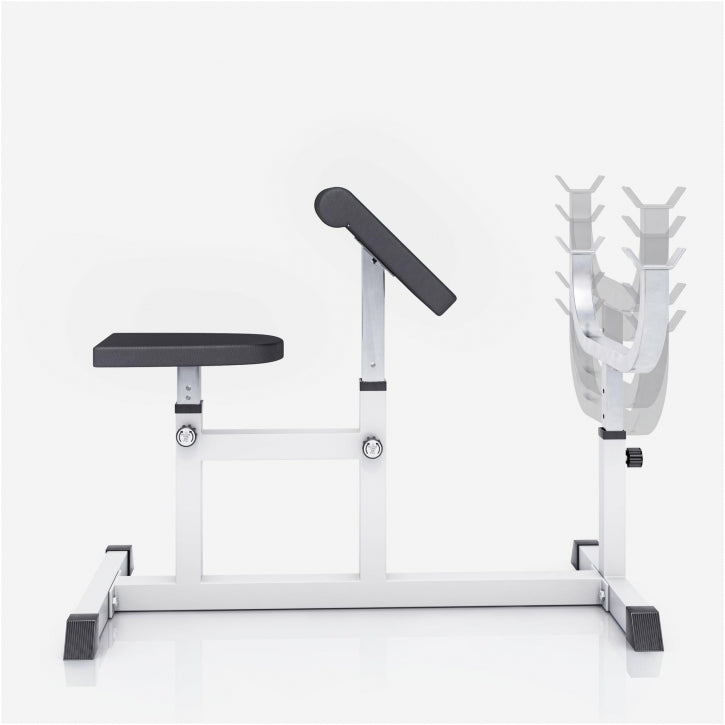 Banc de musculation pour biceps blanc