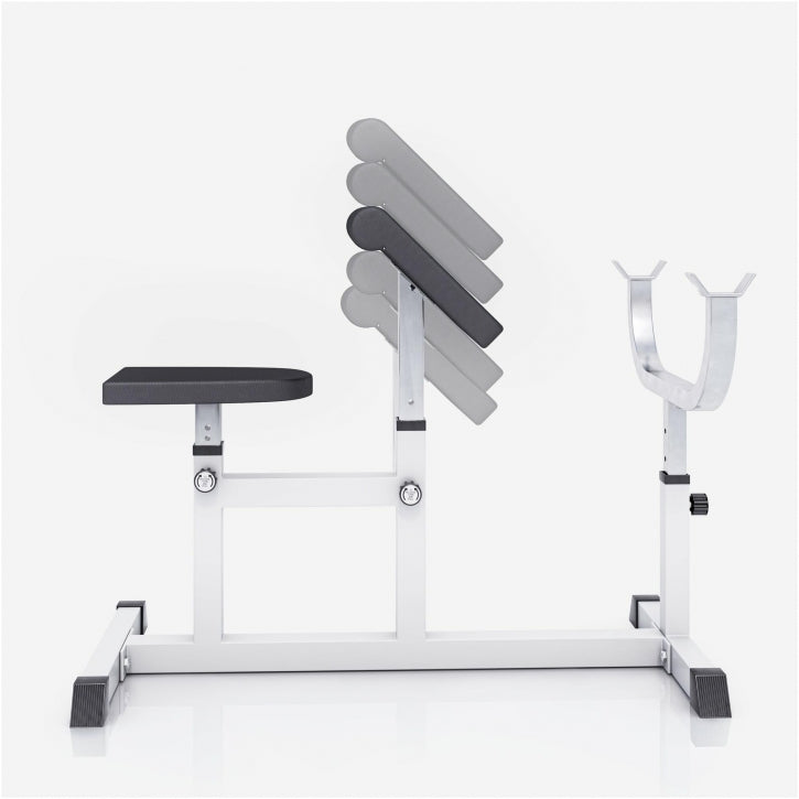 Banc de musculation pour biceps blanc