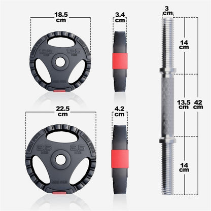 Ensemble d'haltères 30 kg Gripper Plastique