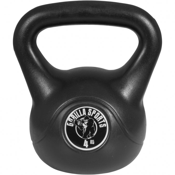 Voordeelset Kettlebells 4, 6 en 8 kg zwart kunststof