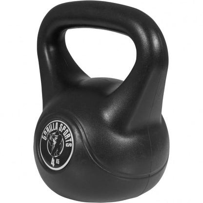 Voordeelset Kettlebells 4, 6 en 8 kg zwart kunststof