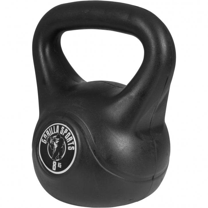 Voordeelset Kettlebells 4, 6 en 8 kg zwart kunststof