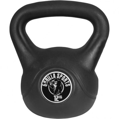 Pack économique Kettlebells 12 et 16 kg en plastique noir