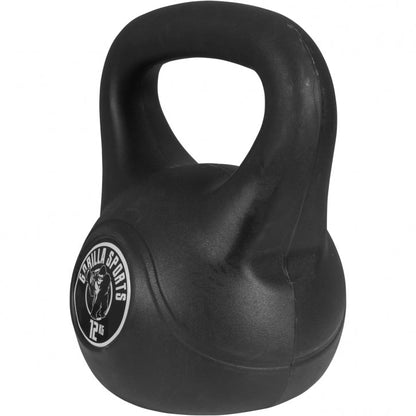 Pack économique Kettlebells 12 et 16 kg en plastique noir