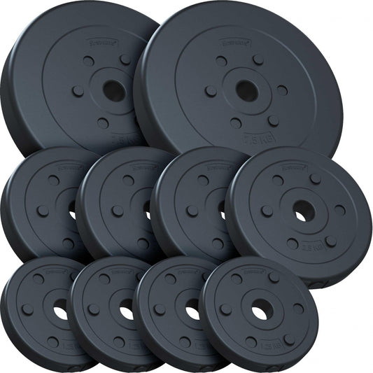 Jeu de disques de poids ScSPORTS 30 kg Plastique - 30 mm