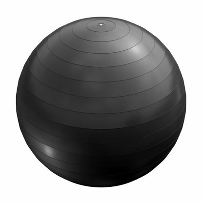 Ballon de fitness noir 55 cm avec pompe