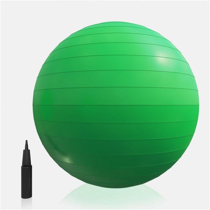 Ballon de fitness vert 75 cm avec pompe