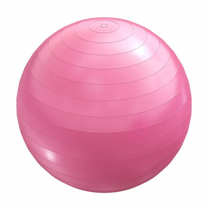 Ballon de fitness rose 55 cm avec pompe