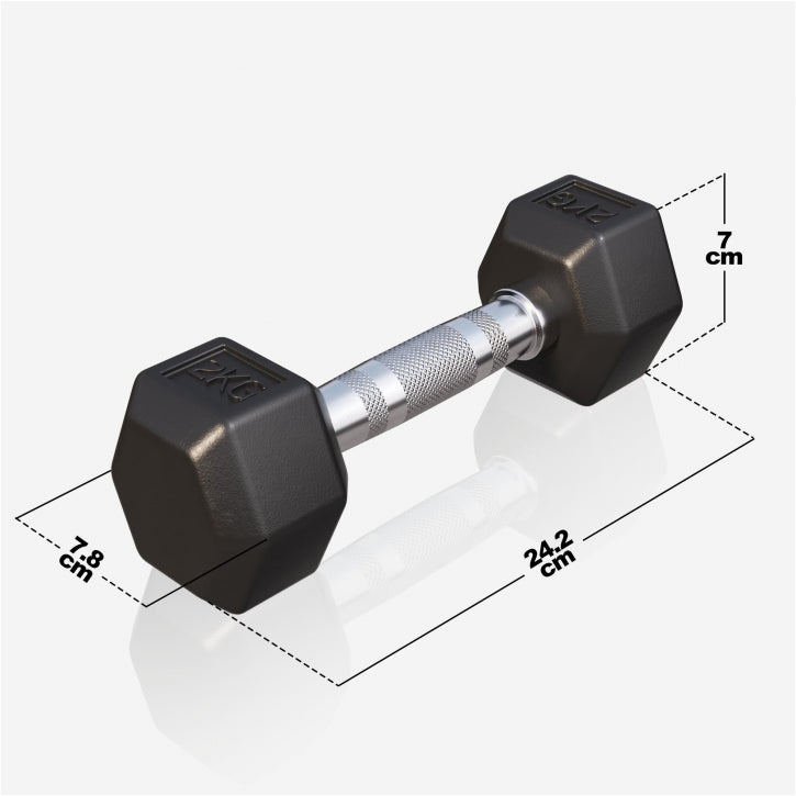 Haltère hexagonale 2 kg