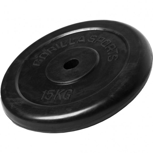 Halterschijf 15 kg Rubber