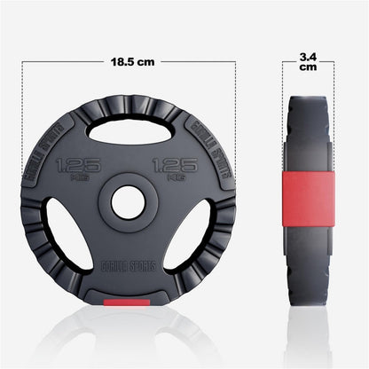 Disque de poids 1,25 kg Gripper Plastique - 30/31 mm 