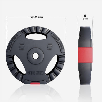 Disque de poids 5 kg Gripper Plastique - 30/31 mm 