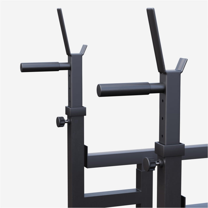 Rack multi-squat avec barre de 100 kg et pince en plastique