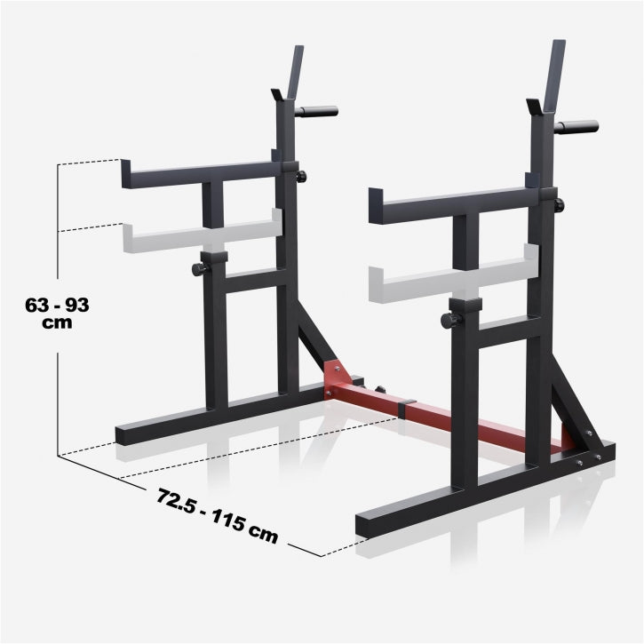 Rack multi-squat avec barre de 100 kg et pince en plastique